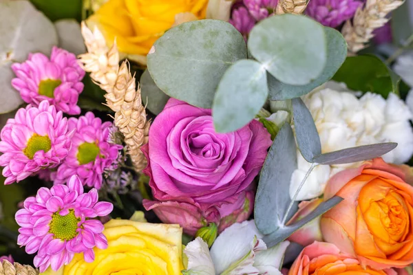 Yakın Mesafeden Bir Buket Çiçek — Stok fotoğraf