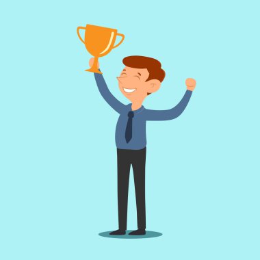 İşadamının modern düz vektör illüstrasyonu 