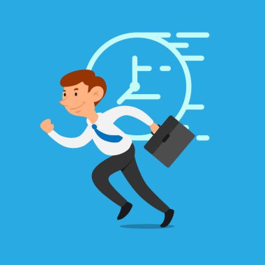 İşadamının modern düz vektör illüstrasyonu 