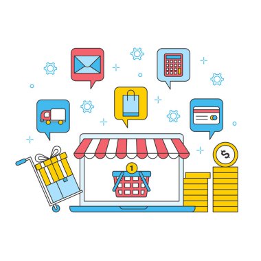Laptop ile online alışveriş