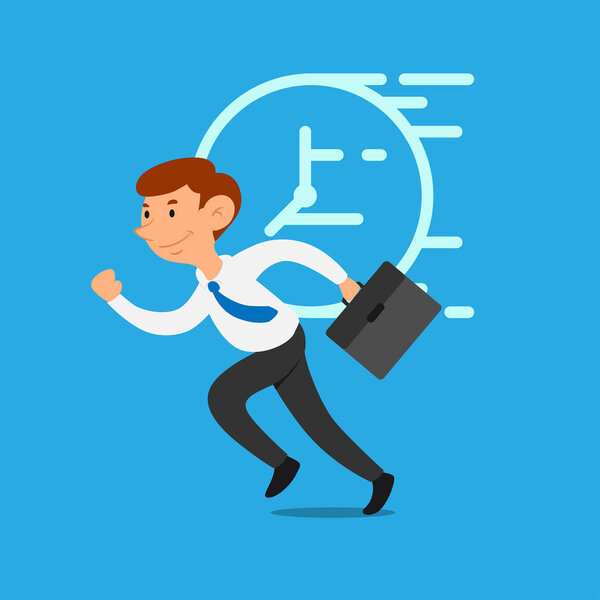 Современная плоская векторная иллюстрация бизнесмена
 