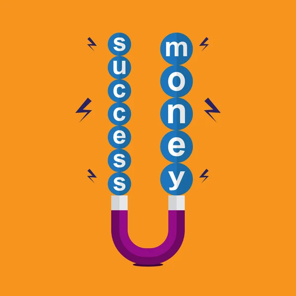 Succes geld concept — Stockvector