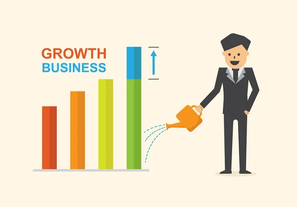 Concepto de negocio de crecimiento — Vector de stock