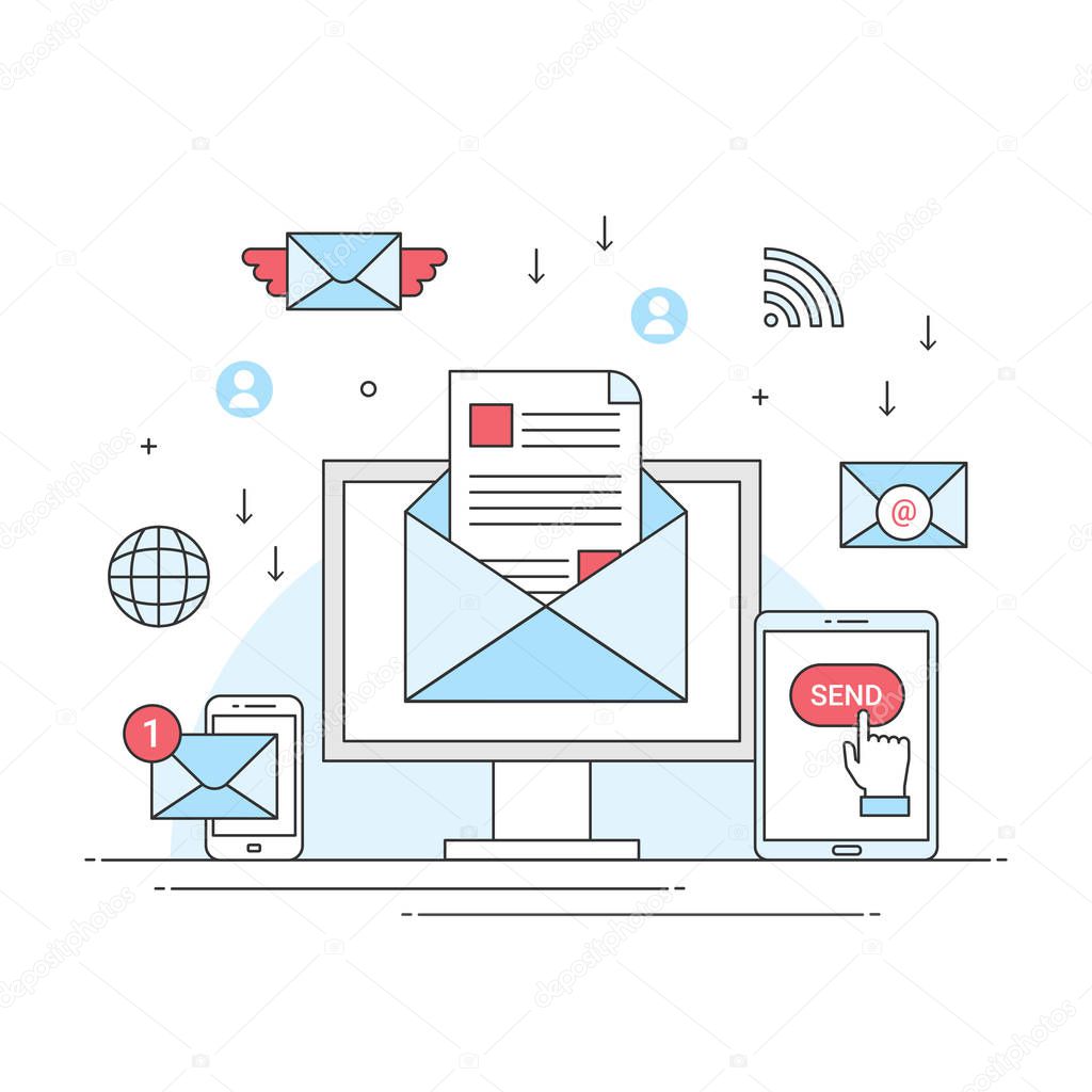 digital email marketing concept