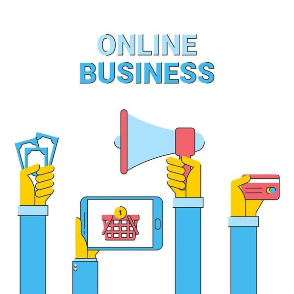 Business Shopping Online Marketing Έννοια — Διανυσματικό Αρχείο