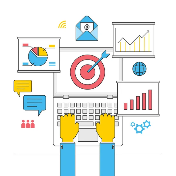 Digitale Data Marketing Concept — Stockvector