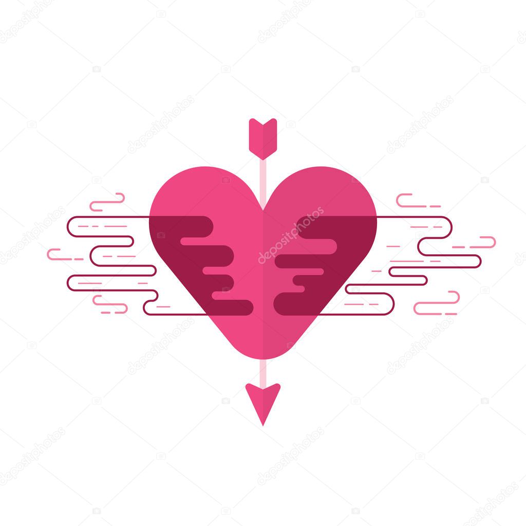 heart symbol flat design