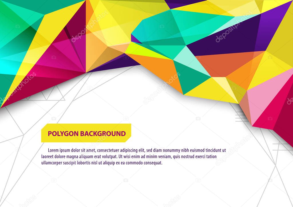 vector brochure template polygon background 