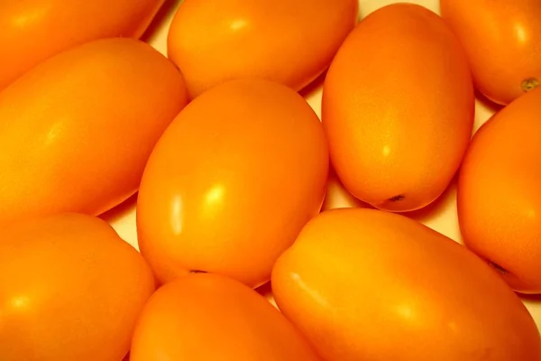 Färska Apelsin Plommon Tomater Bakgrund Närbild — Stockfoto