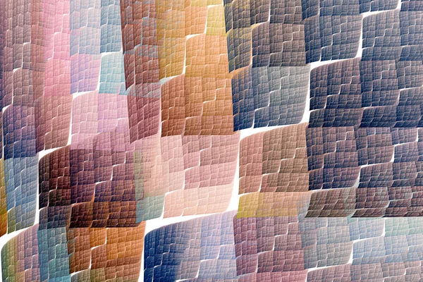 Fraktale Abstrakte Hintergrund Mit Wellen Und Rechtecken Von Warmen Farben — Stockfoto