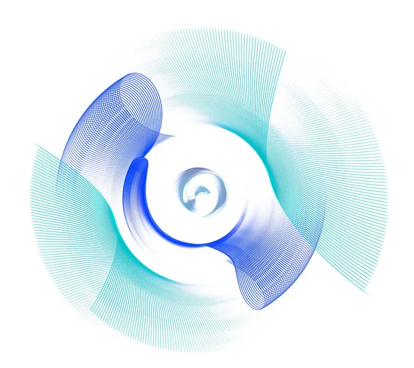 Die Blauen Und Türkisfarbenen Oberflächen Sind Spiralförmig Und Wellenförmig Geschwungen — Stockfoto