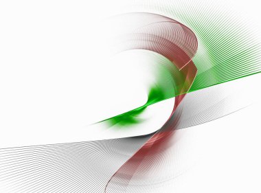 Çok renkli düz yüzeyler çapraz ve beyaz arkaplan üzerinde bir açıyla düzenlenir. Uzayı kopyala Soyut fraktal arka plan. 3D görüntüleme. 3d illüstrasyon.