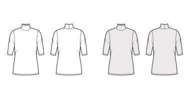 Balıkçı yaka kazak, teknik moda, dirsek kollu, büyük beden, tunik uzunluk.. 