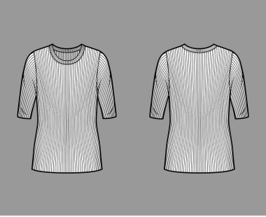 Tırtıklı mürettebat boyun örgü süveter, dirsek kolları, büyük beden, tunik uzunluk. 