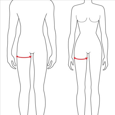 Kadın ve erkek ölçüleri moda.