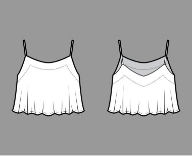 Kesilmiş kaşkorse, kepçe yaka, işaret fişeği, siluet, kayışlar, giysi tankı