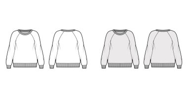 Büyük boy pamuk-terry sweatshirt, kepçe yakalı, uzun paçavra kollu, kaburgalı...