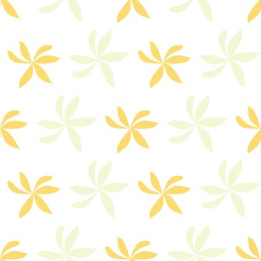 Basit çiçekler pürüzsüz desen. Sarı çiçekli arka plan. vektör