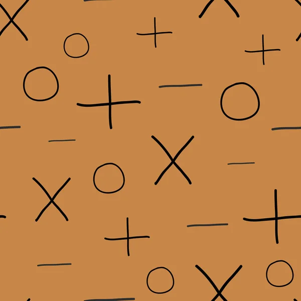 Matematik Notları kahverengi arkaplan vektöründe pürüzsüz tekrarlama deseni