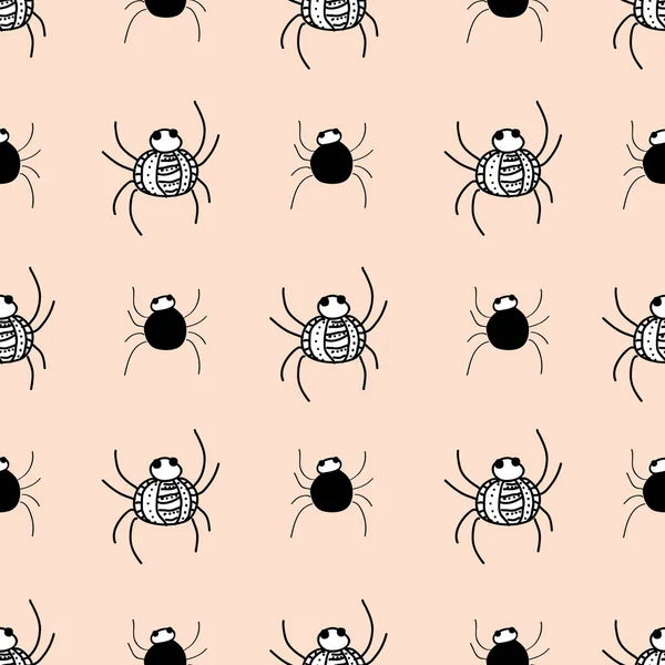 Spider Subió vector de repetición sin costuras — Archivo Imágenes Vectoriales