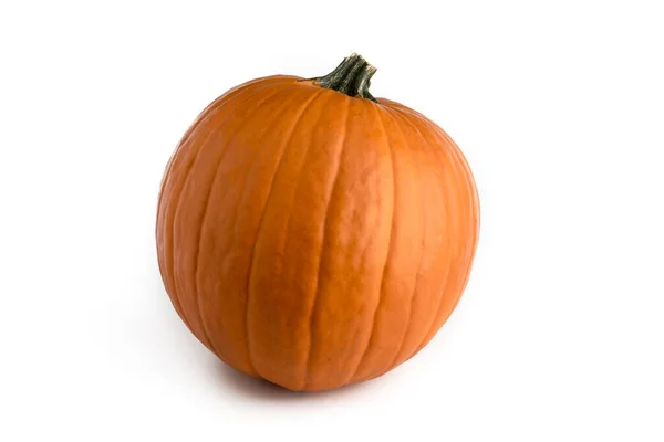 Halloween Oranje Pompoen Geïsoleerd Witte Achtergrond — Stockfoto