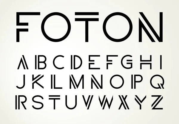 Vector moderne instellen. Moderne abstracte lettertype, alfabet. — Stockvector