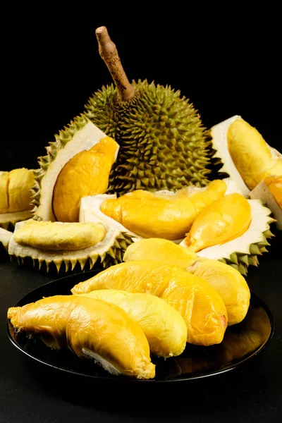 Durian Roi Des Fruits Fond Noir Image En Vente