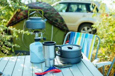 Kamp tencere açık havada ayarla