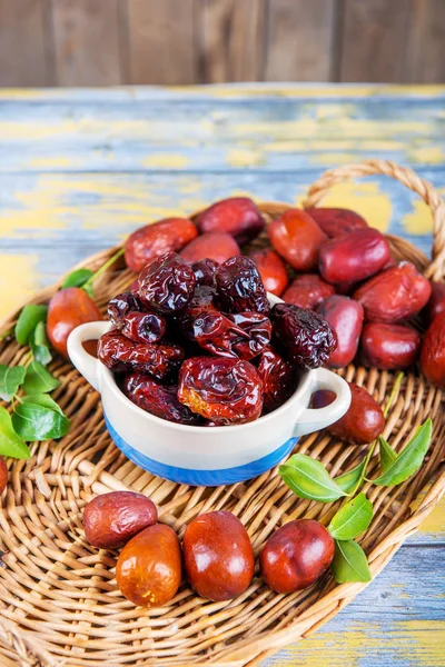 Kinesisk Daddelfrukt Ziziphus Jujujuba Kandisert Frukt stockbilde