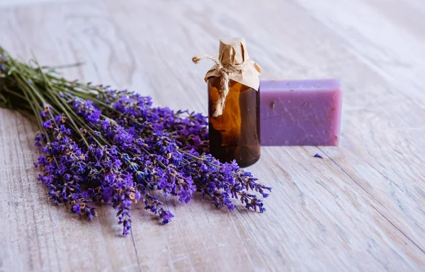 Lavender essence , natural skin care products,spa, lavender product, oil on nature background