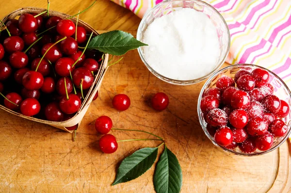 Cerises Sucre Confiture — Photo