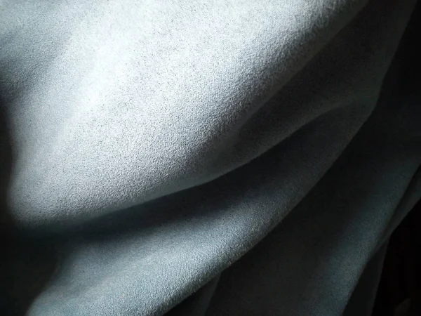 灰蓝色窗帘的天鹅绒织物 — 图库照片