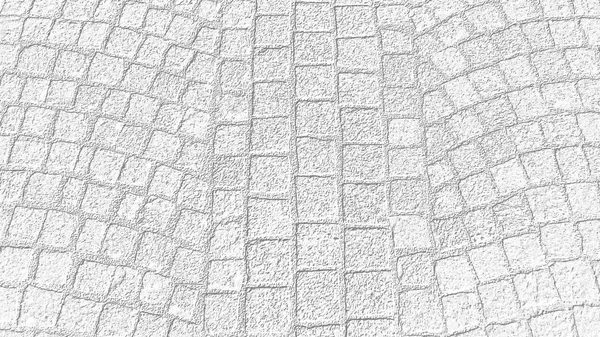 사각형 돌의 조약돌 도로의 그림. 흰색 및 회색 그래픽 — 스톡 사진