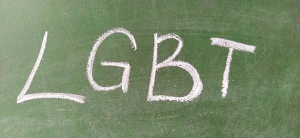Lgbt Abbreviation Written White Chalk Green School Board Diversity Sexuality — Stock Photo, Image