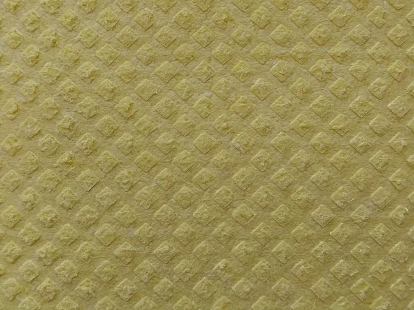 Close Fabric Embossed Convex Print Bulging Diamonds Yellow Microfiber Dishwashing — Stock Photo, Image