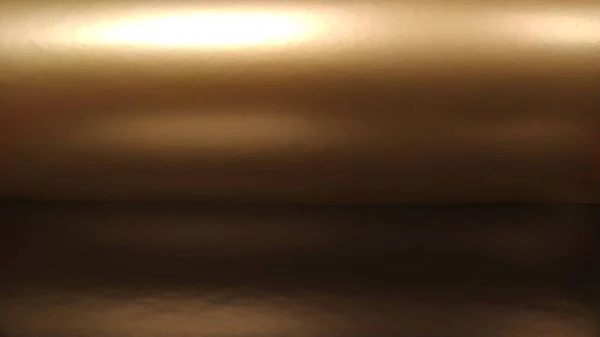 Βαθμίδα σε καφέ φόντο. Οριζόντια διπλωμένο γυαλιστερό χαρτί ή φύλλο με υπερχείλιση και λάμψη. Μαλακό καφέ και μπεζ χρώμα. Μυστηριώδης ακτινοβολία. Βόρειο Σέλας. Μεταλλικό χρυσό γκλίτερ. Μπάνερ — Φωτογραφία Αρχείου