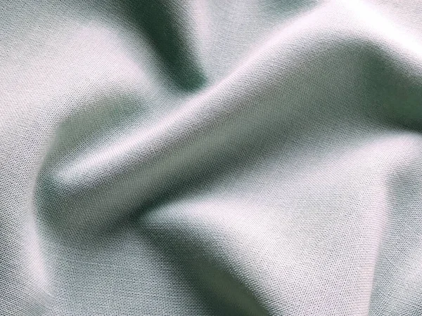 Nádherně Složená Světle Zelená Tkanina Měkké Příjemné Vlny Vlnky Textil — Stock fotografie
