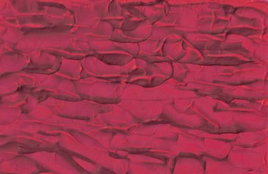Tuval üzerine akrilik ile boyanmış dokulu macenta ve kırmızı arka plan