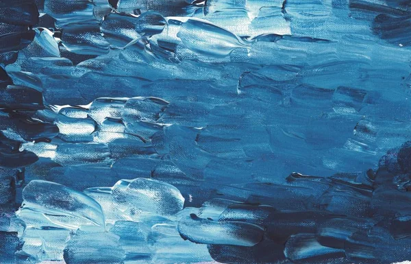 Sea Wave Background Painted Acrylics Canvas — Stock Photo, Image