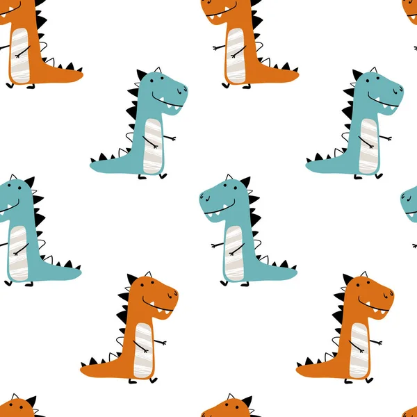 Dino pattern scandinavian Royalty Free Stock Vectors