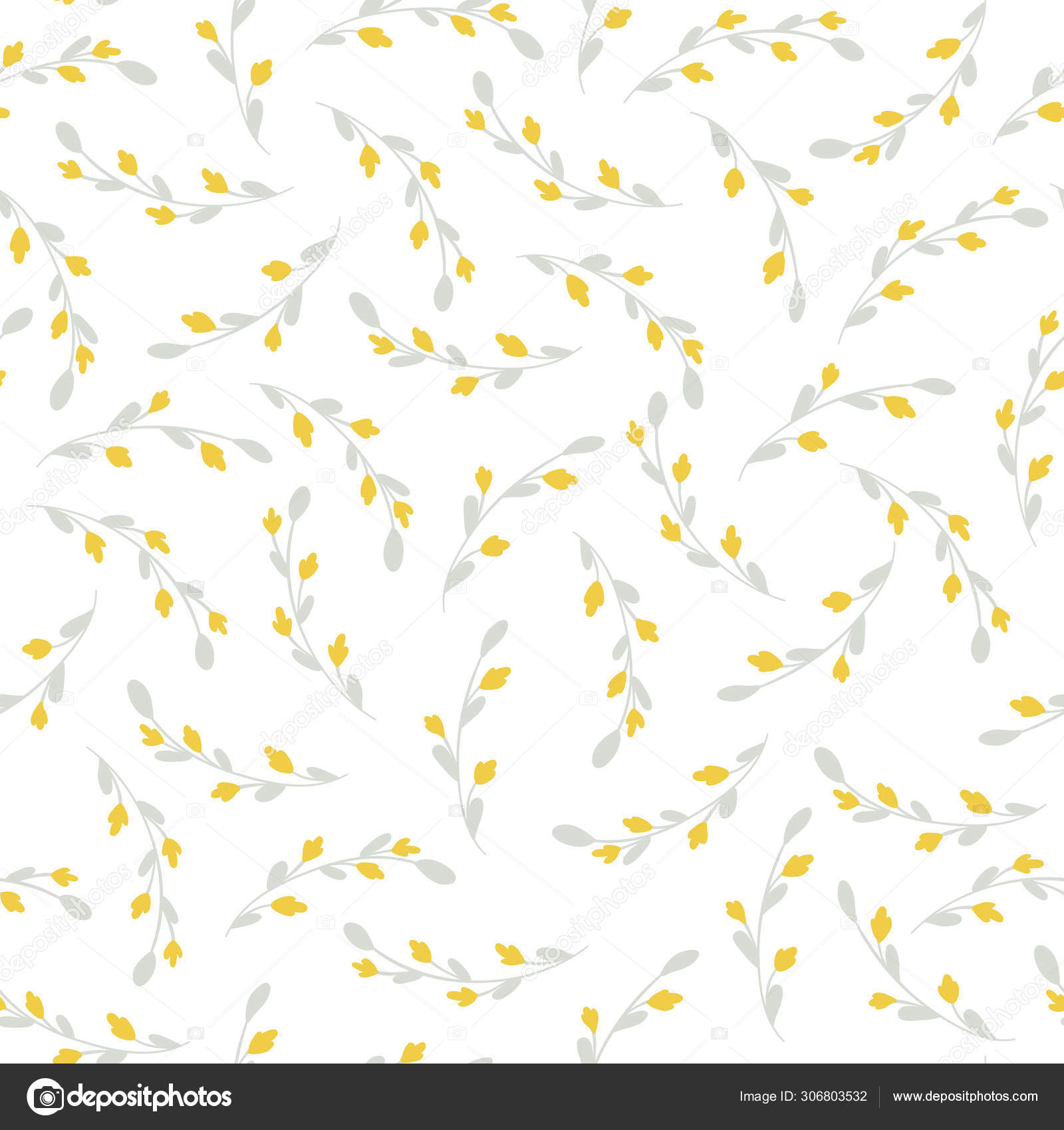 Patrón floral minimalista sin costuras. Fondo vectorial de flores amarillas  en un estilo escandinavo simple. Paleta de pasteles, ideal para imprimir en  tela y papel Vector de stock #306803532 de ©svetlana__kharchuk, image size:1600x1700