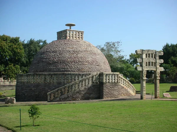 Starověký Chrám Sanchi India — Stock fotografie