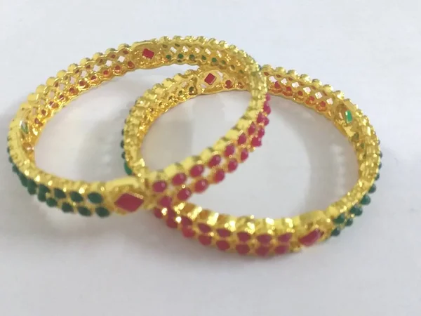 Colorful Indian Traditional Bangles — Zdjęcie stockowe