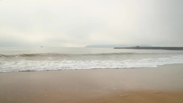 Ранковий Туманний Туман Міському Пляжі — стокове відео