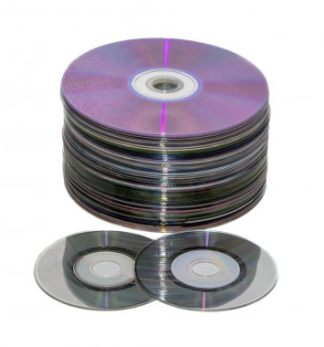 Beyaz izole arka plan üzerinde Yuvarlak Cd