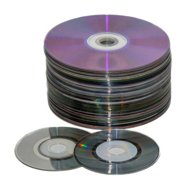 Beyaz izole arka plan üzerinde Yuvarlak Cd