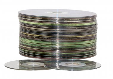 Beyaz izole arka plan üzerinde Yuvarlak Cd