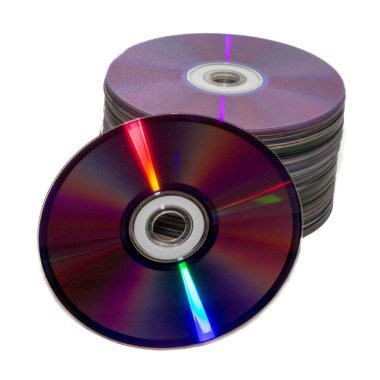 Beyaz izole arka plan üzerinde Yuvarlak Cd