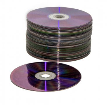 Beyaz izole arka plan üzerinde Yuvarlak Cd