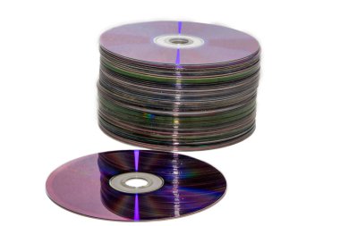 Beyaz izole arka plan üzerinde Yuvarlak Cd